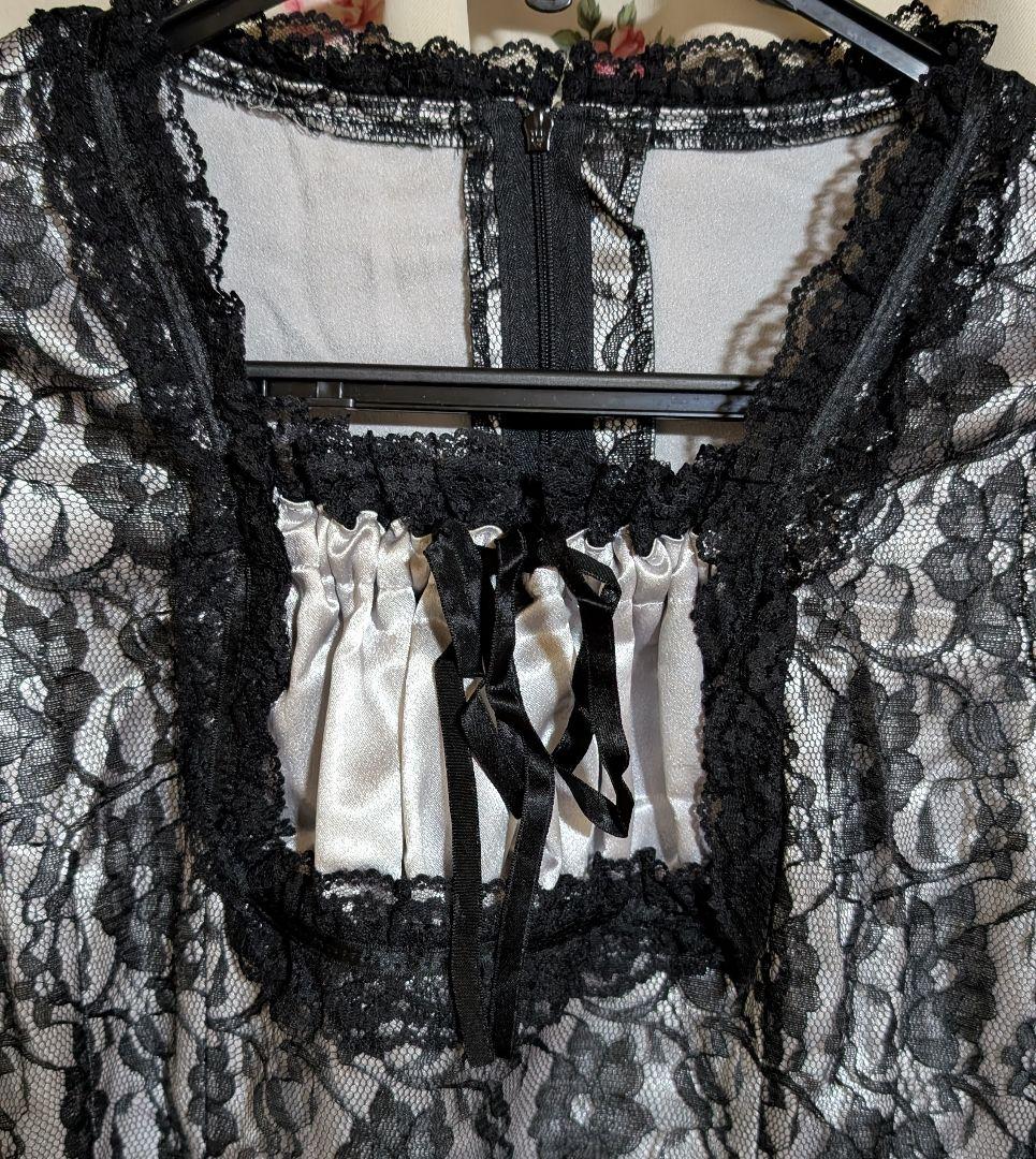 MARBLE ゴシック風 姫袖 ドレス ワンピース 付け襟