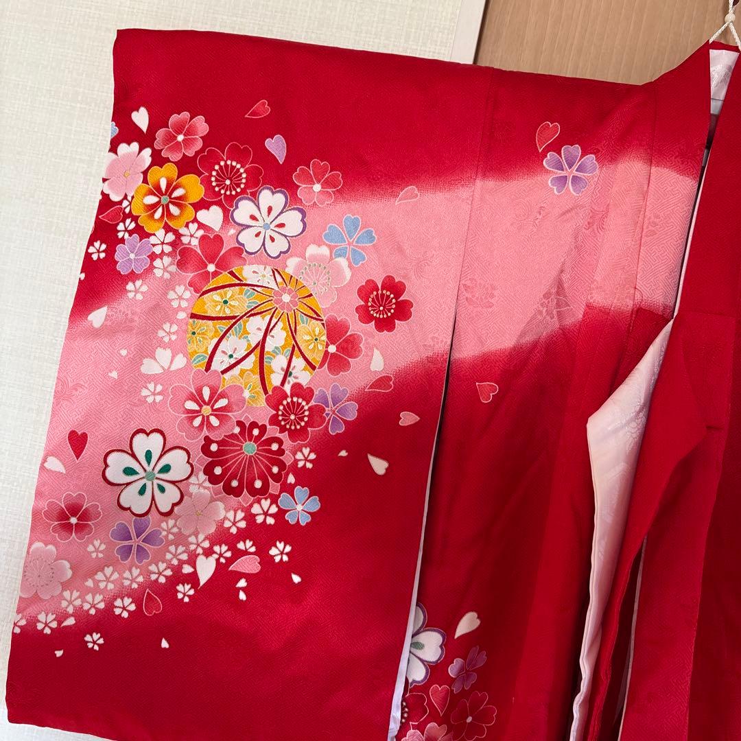 正絹　女の子お祝い着物　産着長襦袢付き　宮参り着物女児　七五三