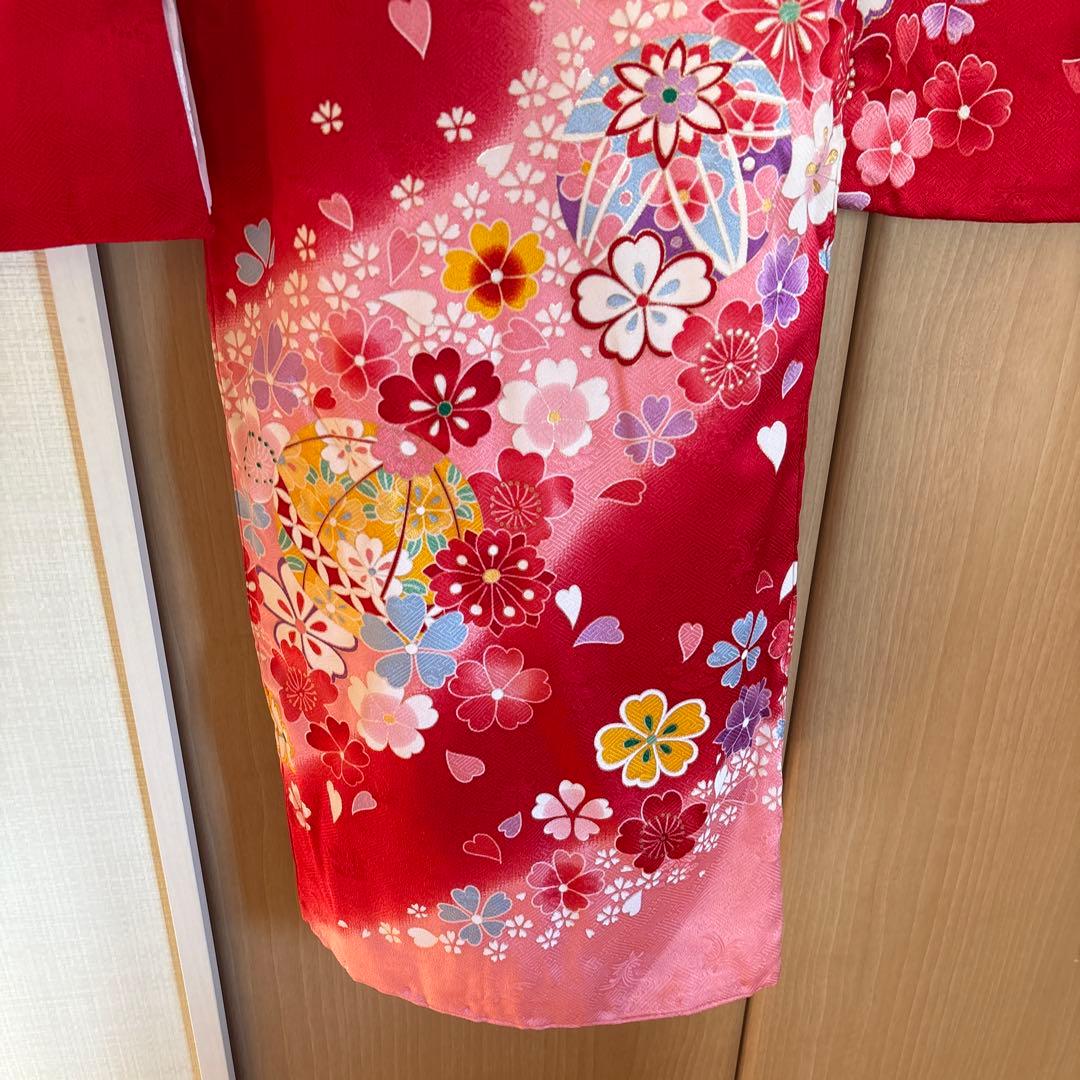 正絹　女の子お祝い着物　産着長襦袢付き　宮参り着物女児　七五三