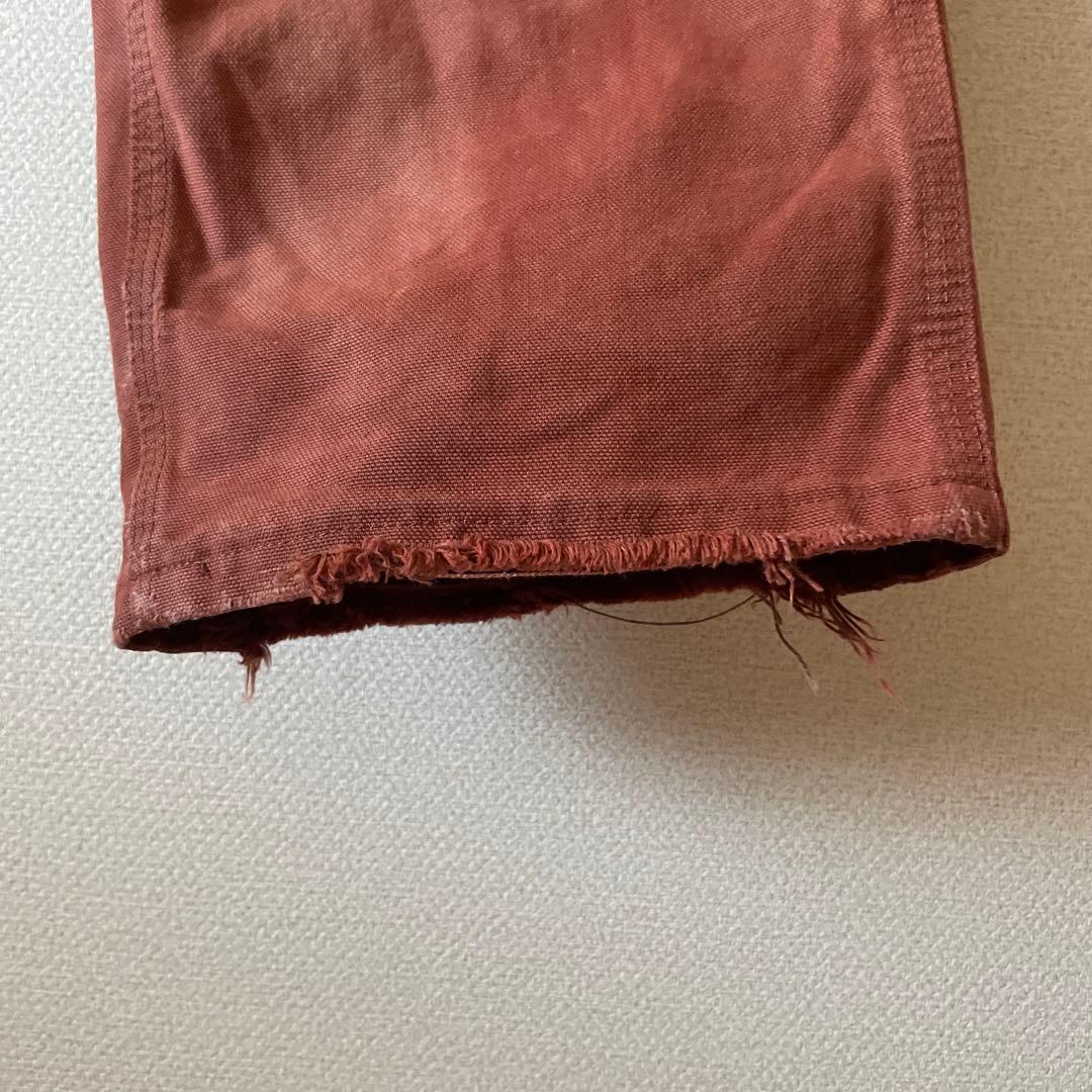 【鬼フェード】　carhartt カーハート ダブルニーパンツ 茶色　W32