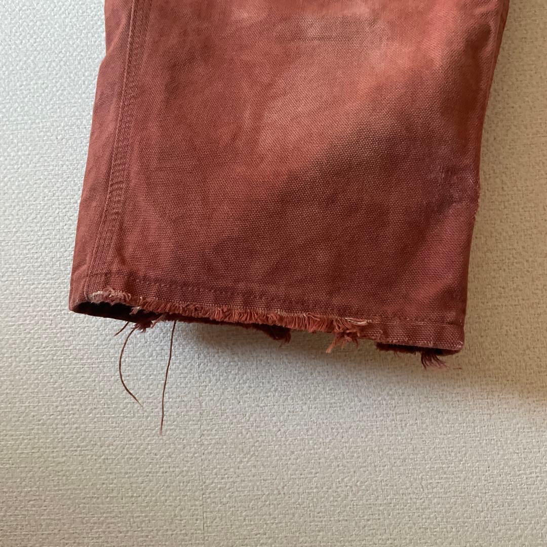 【鬼フェード】　carhartt カーハート ダブルニーパンツ 茶色　W32