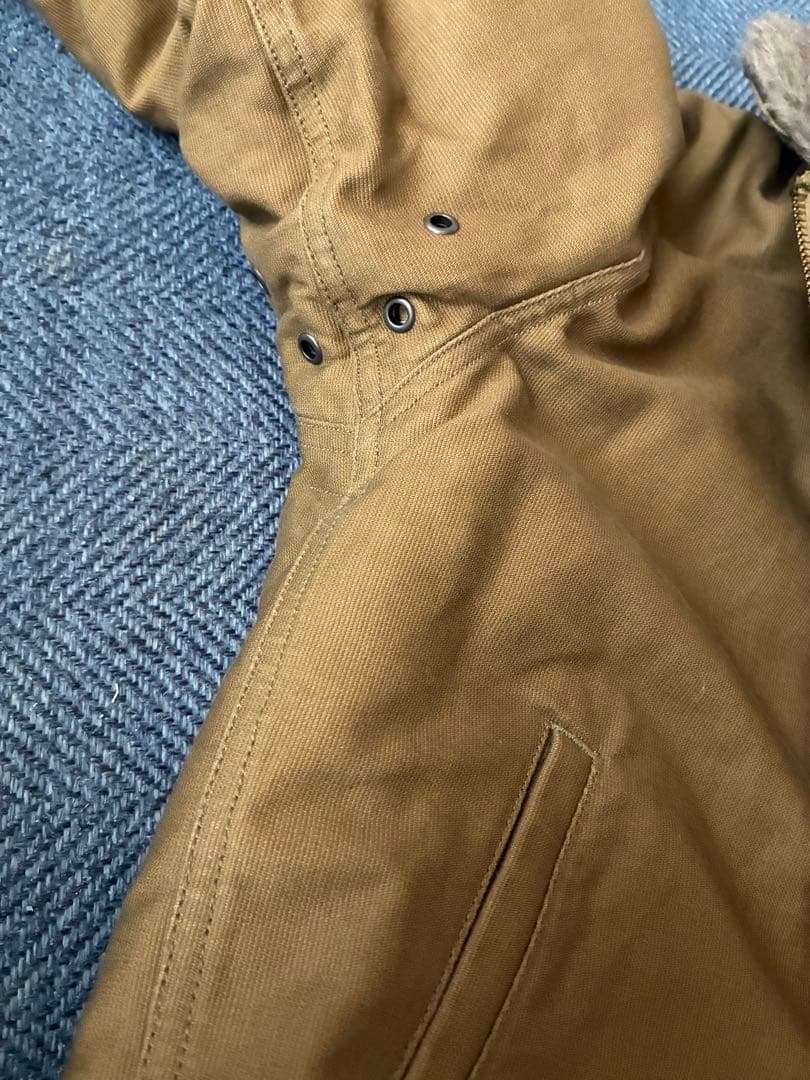 USN ブラウン ミリタリージャケット X-Small