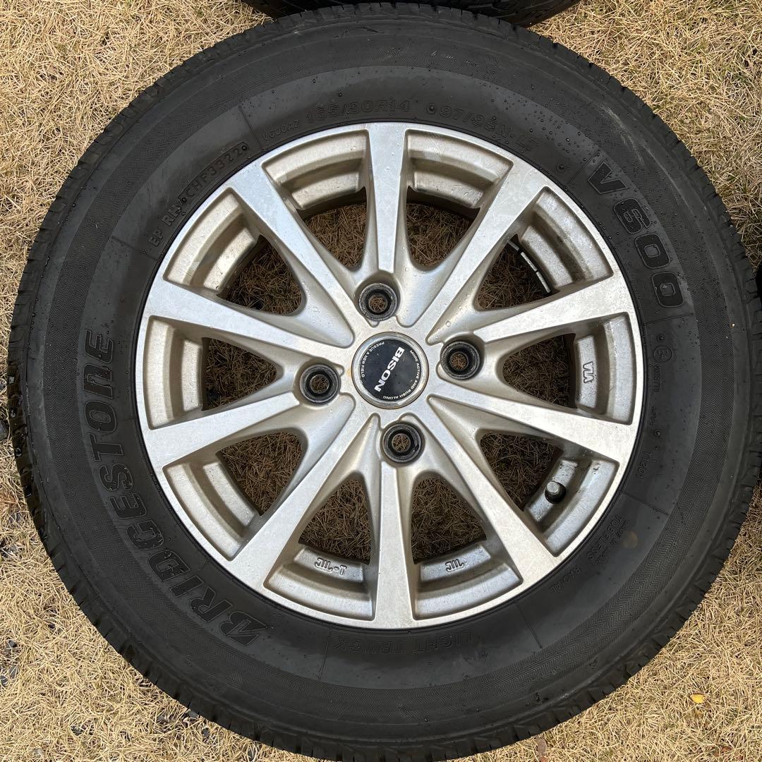 中古　ブリヂストン nv200 14インチ ホイールセット 165/80/r14
