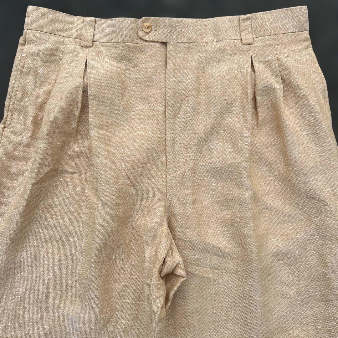 デカ履き 40×32 90s IO ツータックリネンスラックス