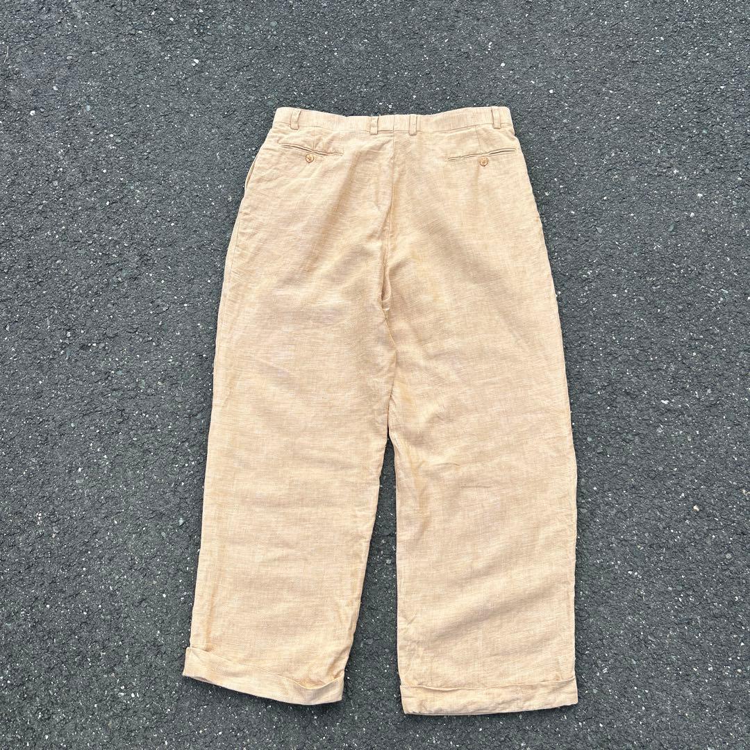 デカ履き 40×32 90s IO ツータックリネンスラックス