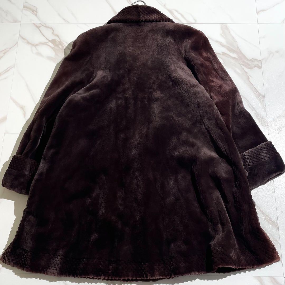 美品✨ グラマミンク シェアード ロングコート ロールアップスリーブ サイズF