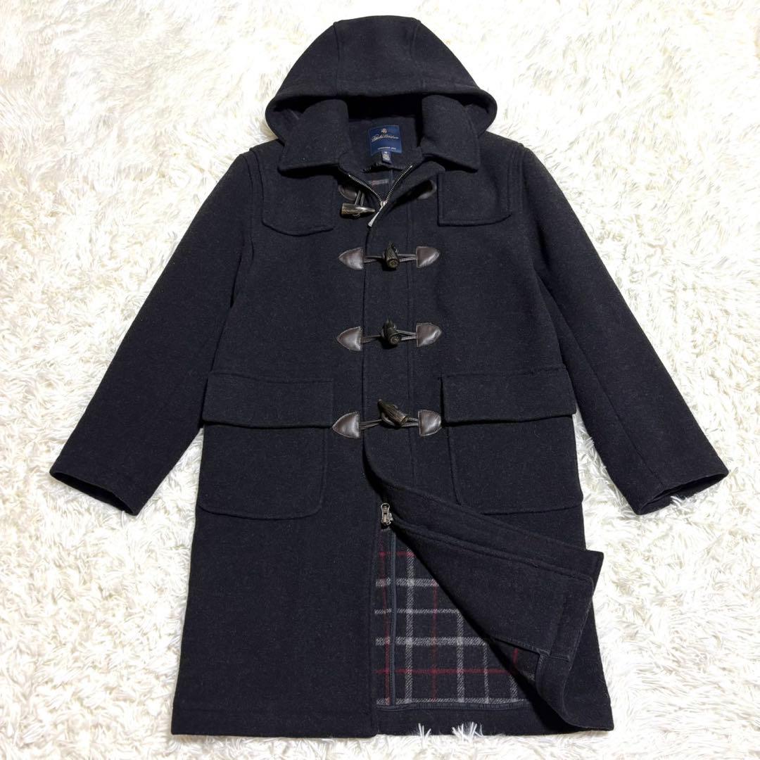 【極美品】ブルックスブラザーズ　ダッフルコート　チェック　フード　ウール