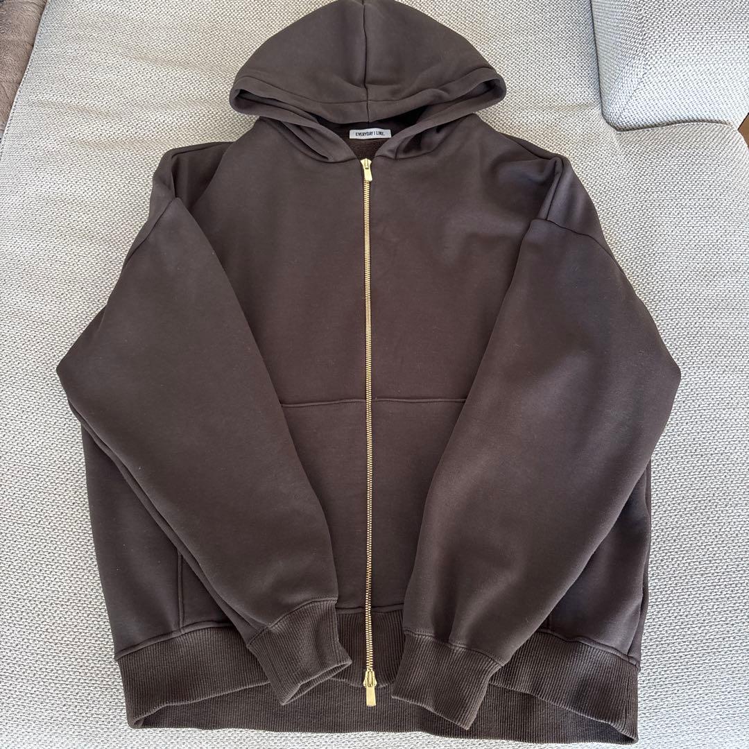 Deuxieme Classe *Warm ジップ フーディー ブラウン