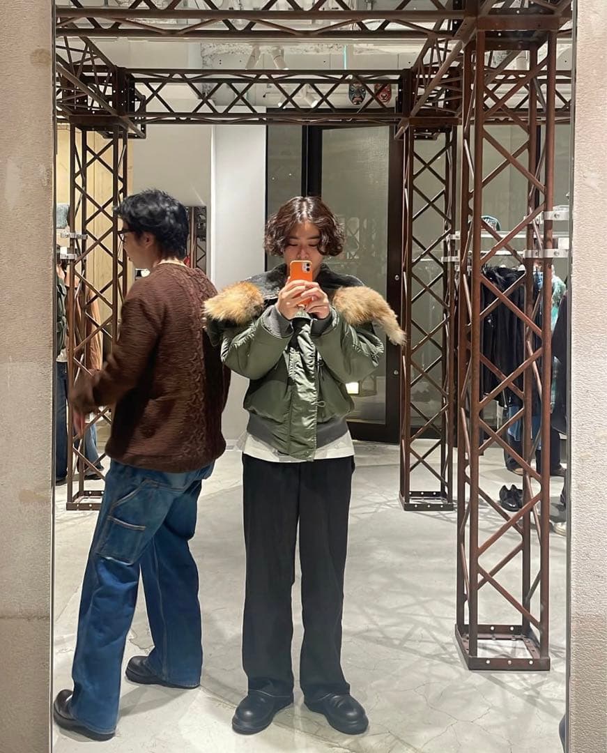 【美品】n-2b jacket L ポーカーズアツム　military