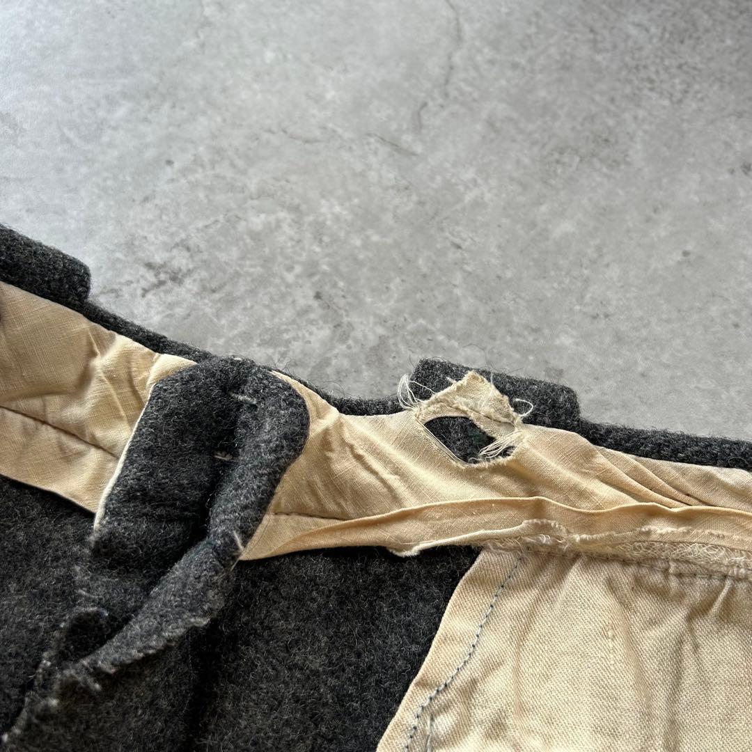 30s エルエルビーン ヴィンテージウールスラックス チャコールグレー 36w