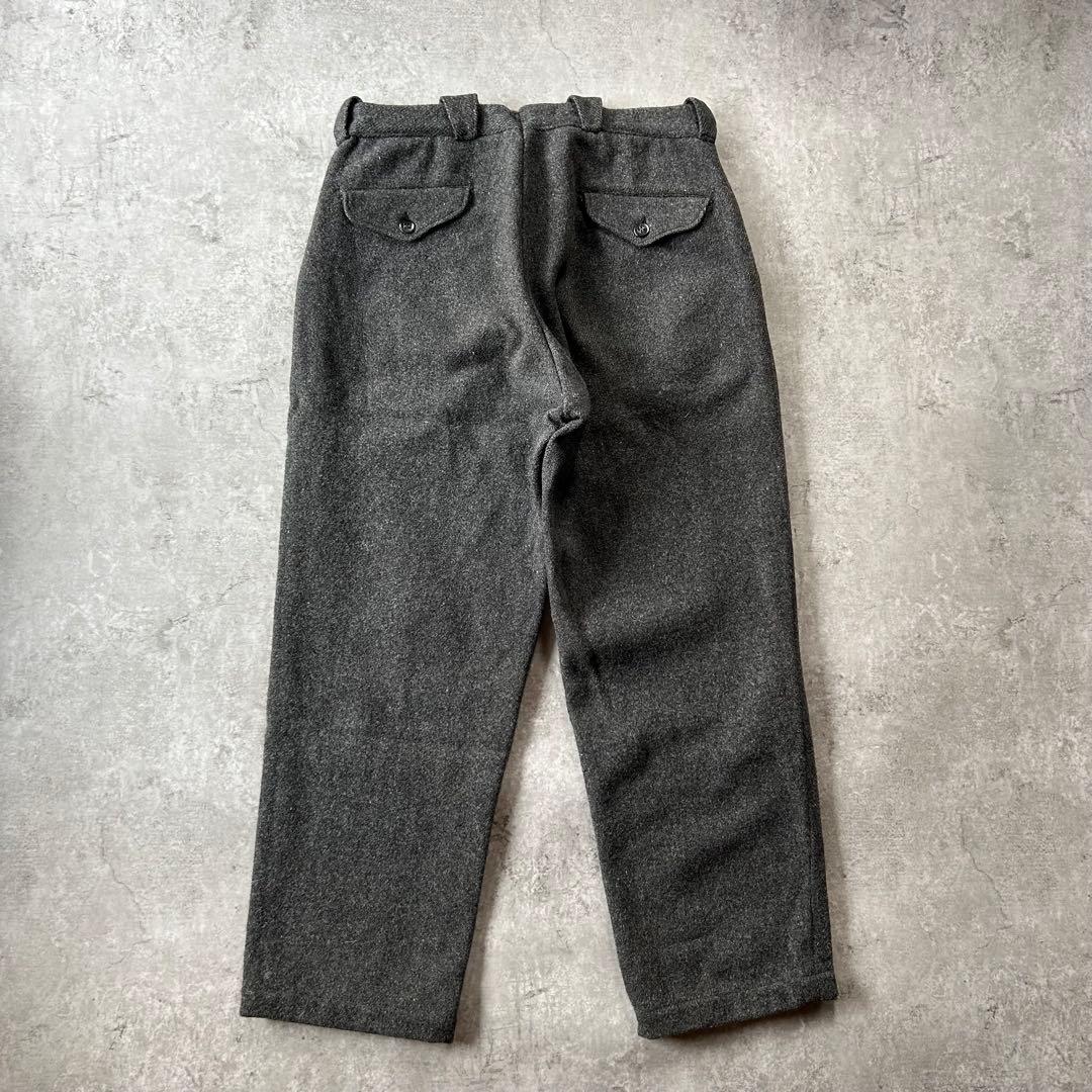 30s エルエルビーン ヴィンテージウールスラックス チャコールグレー 36w