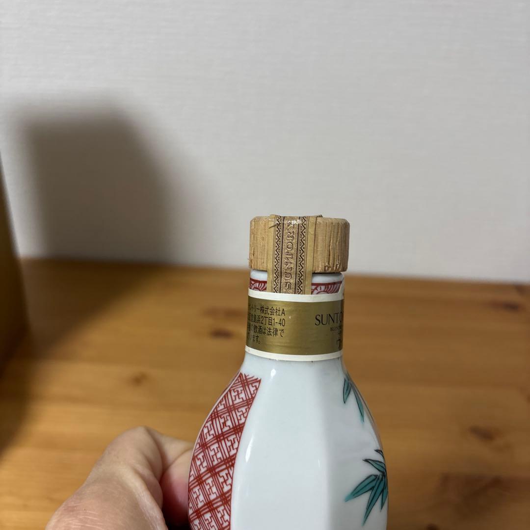 サントリースペシャルボトルコレクション 特製ウイスキー　九谷焼 虎に竹文瓢型瓶