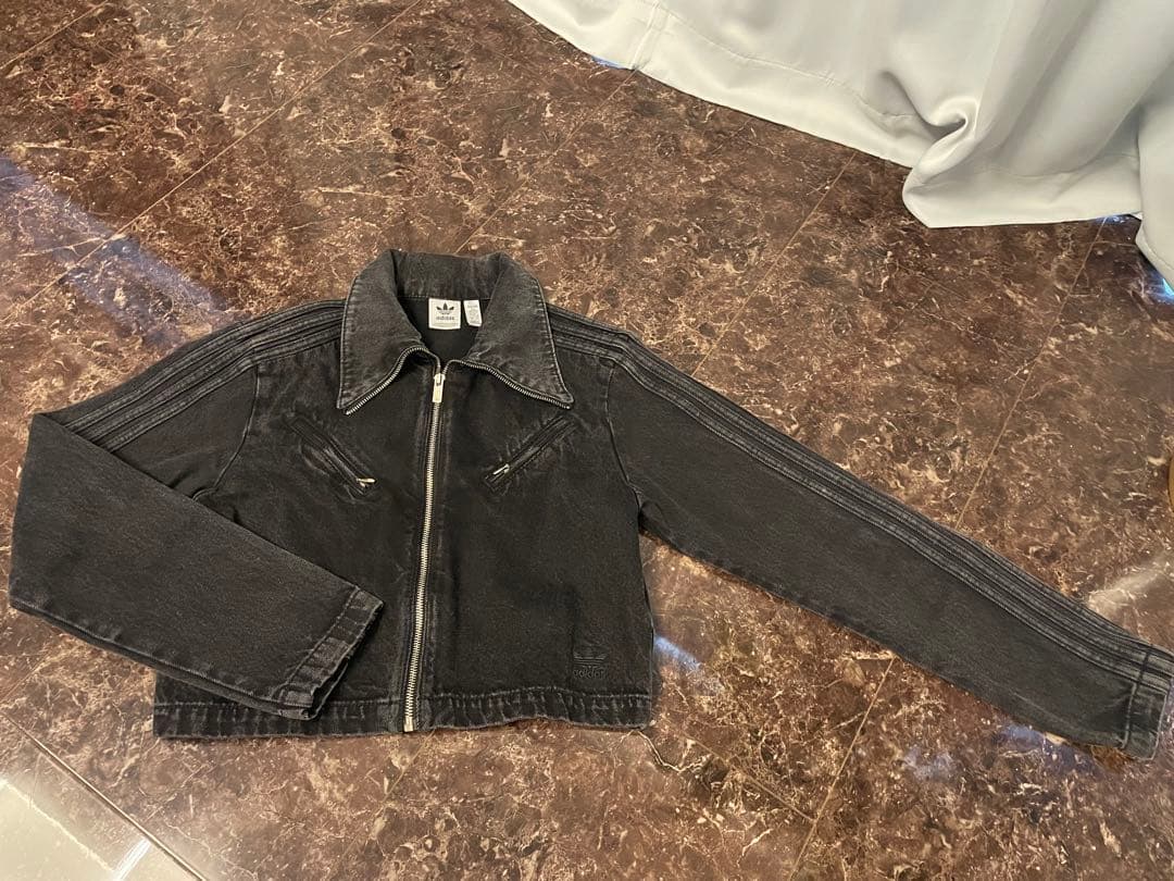 アディダス　モントリオール トラックトップ　ブラックデニムジャケット