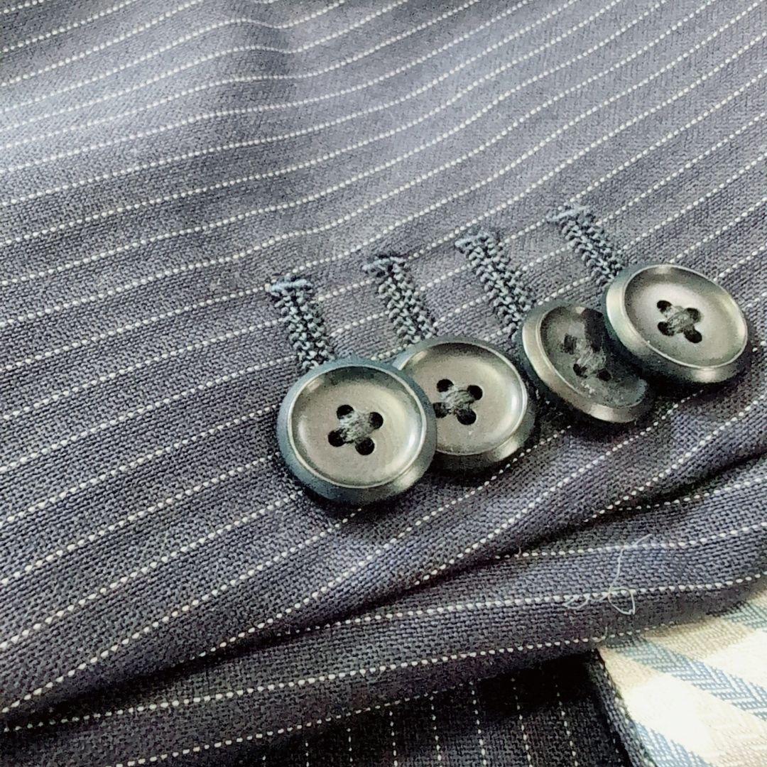 【新品】アオヤマ　高級ライン　HILTON×TORAY XL　濃紺　ストライプ