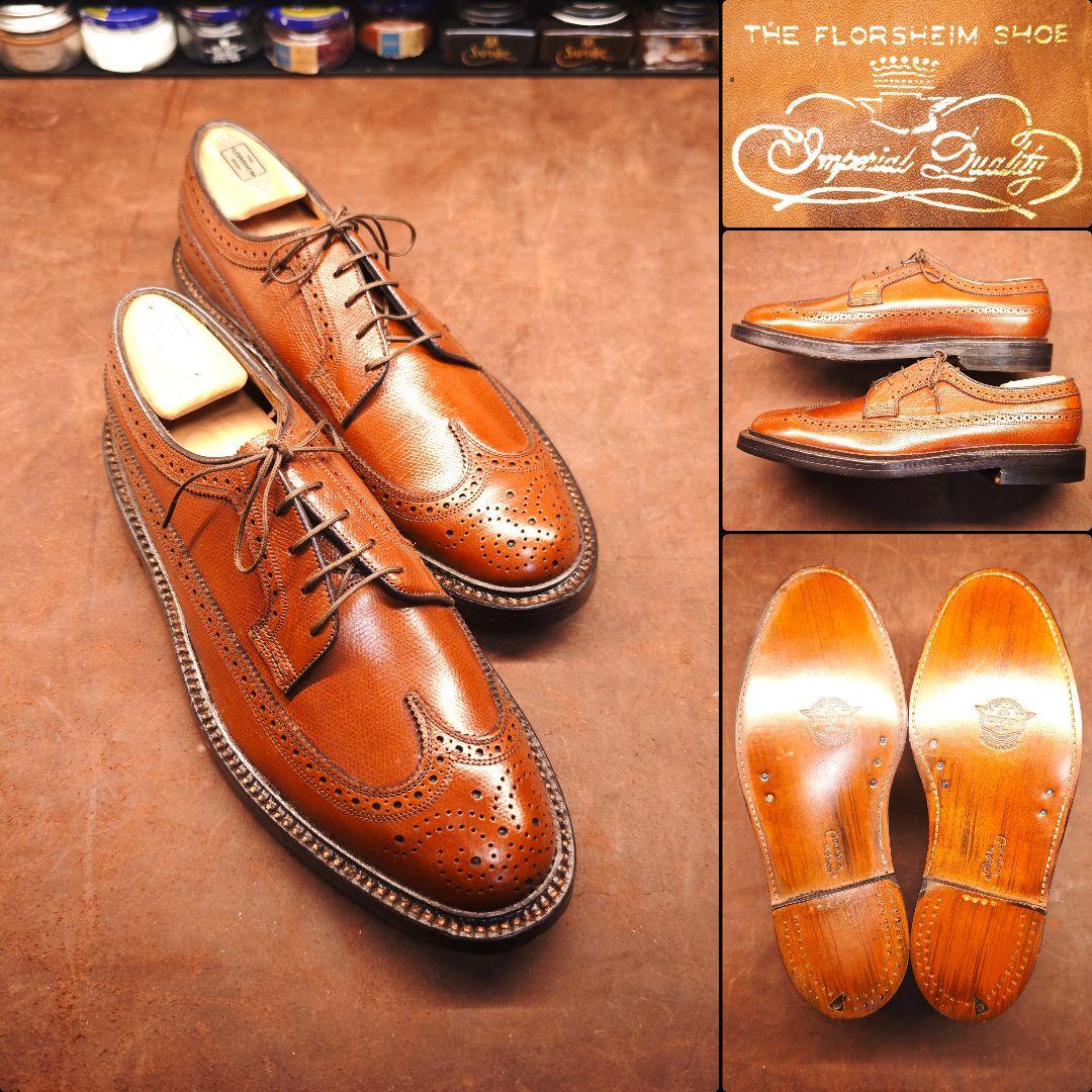 試着のみ　フローシャイム　ケンムール　インペリアル　ロングウィングチップ