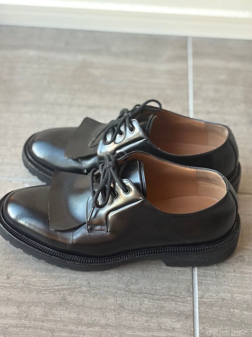 【本人期】DRIES VAN NOTEN 厚底 レザーシューズ 40 黒 青山店