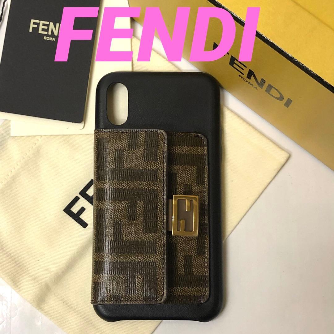 AA18-26 フェンディ ズッカ iPhone X iPhone XS ケース