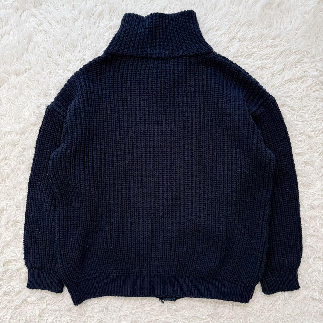 ポロラルフローレン フルジップニット ドライバーズニット ノームコア 刺繍ロゴL