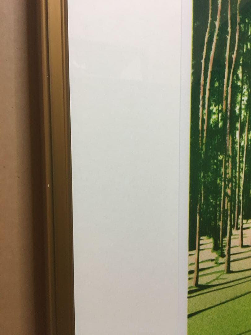 絵画　直筆サイン入り　リトグラフ ダニエル・スキオラ　黄色い旗　ゴルフコース