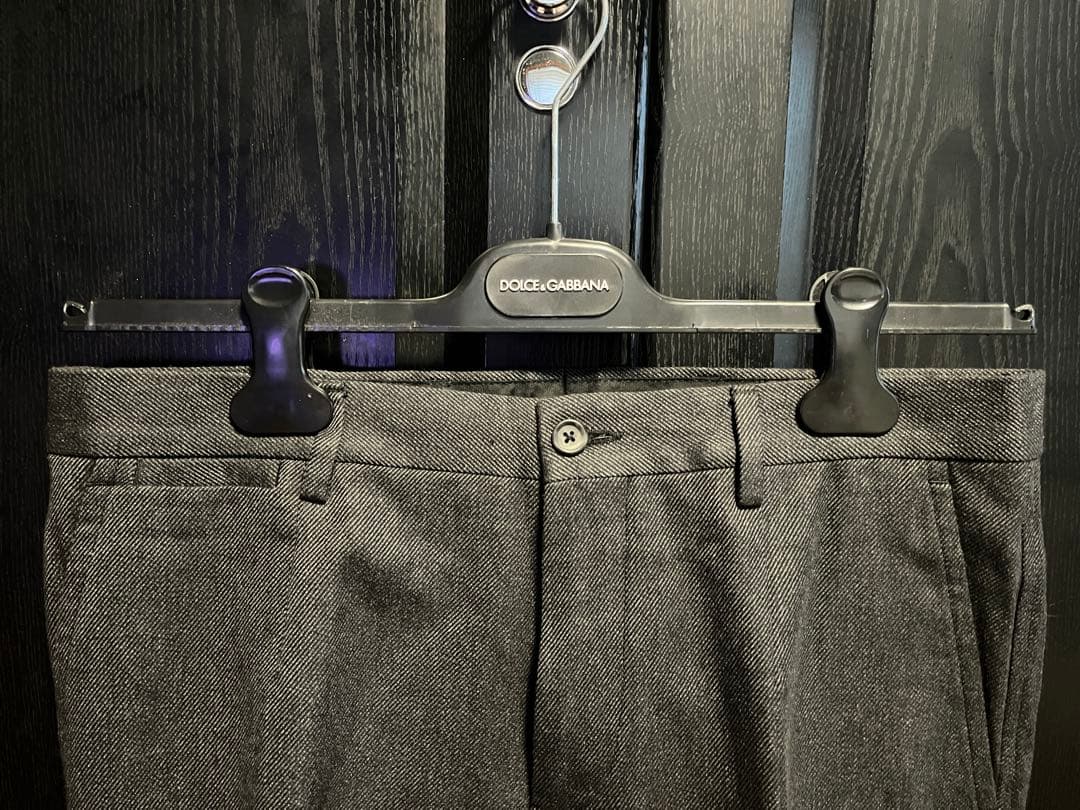 美品ドルチェ&ガッバーナDOLCEスラックス44トラウザーsグレー灰色パンツ