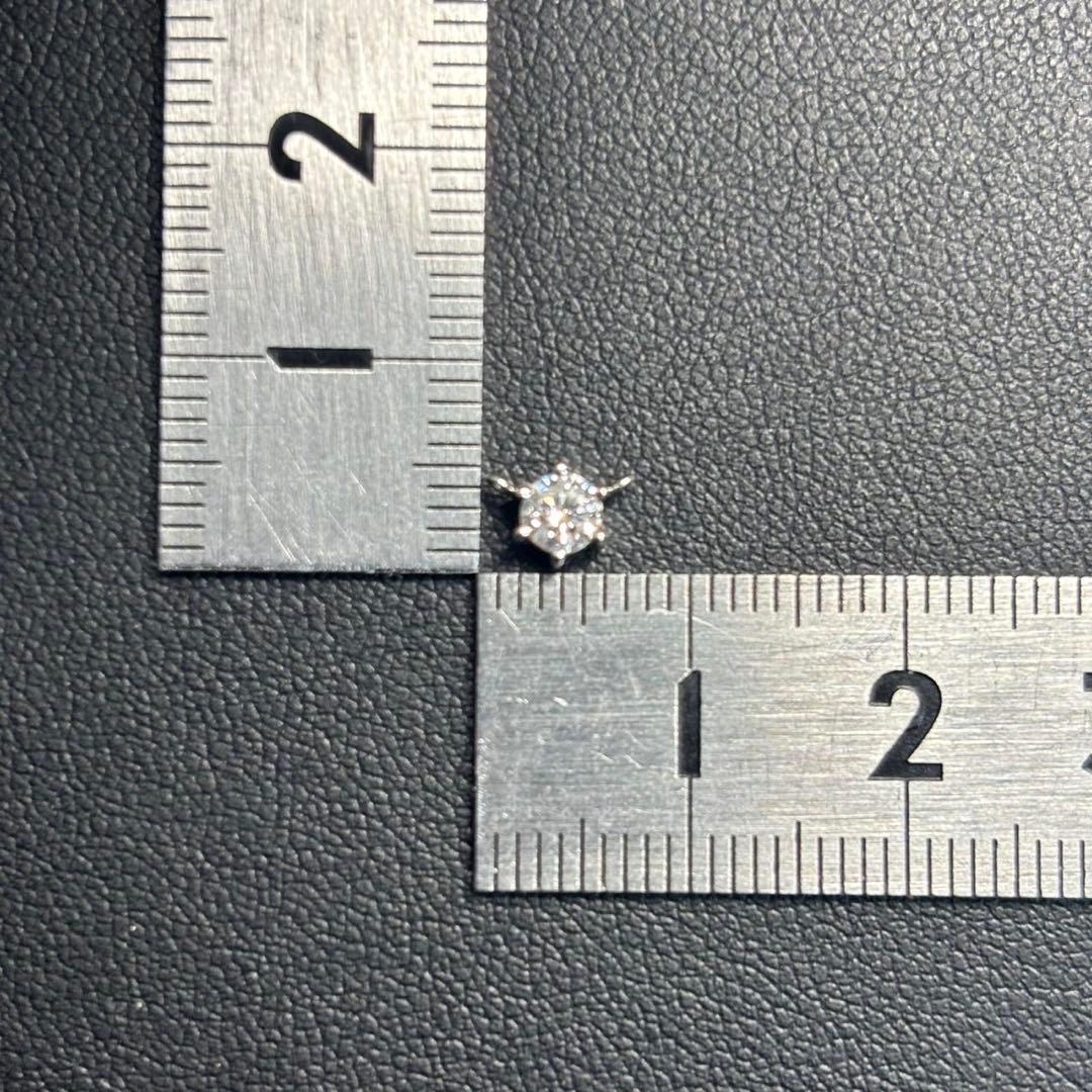 【天然ダイヤ】pt900 ネックレストップ 一粒ダイヤ0.18ct 0.38g