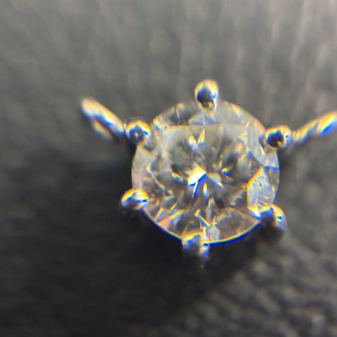 【天然ダイヤ】pt900 ネックレストップ 一粒ダイヤ0.18ct 0.38g