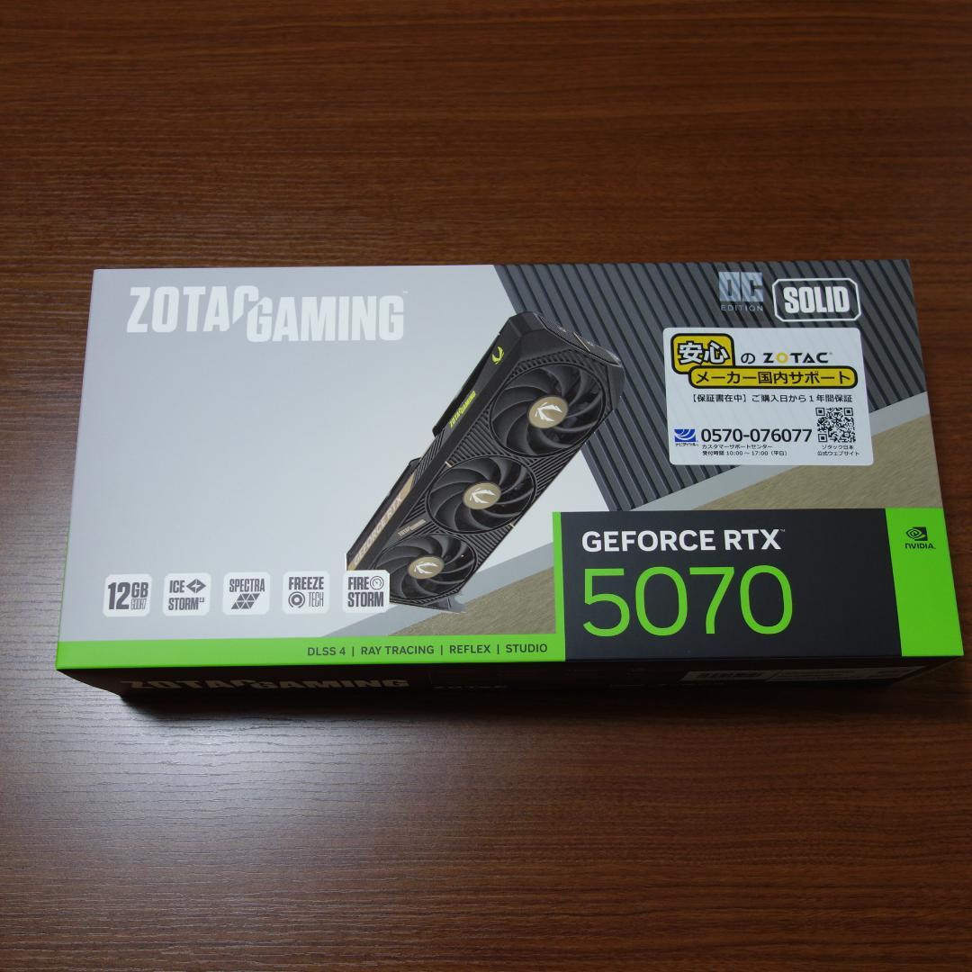 【新品】 ZOTAC GAMING GeForce RTX 5070 OC