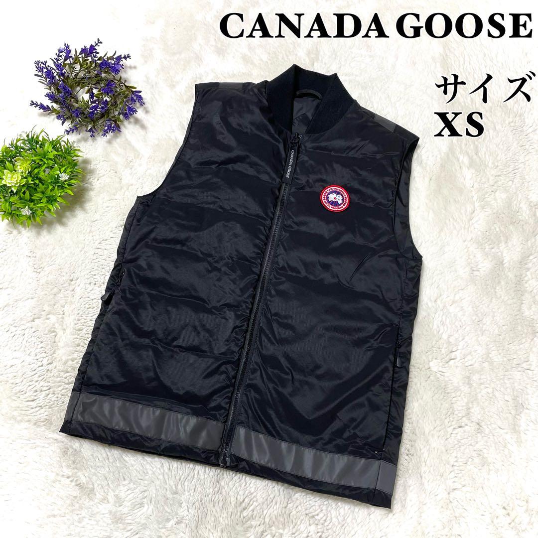 【美品】  カナダグース　ダウンベスト　 黒　ロゴ