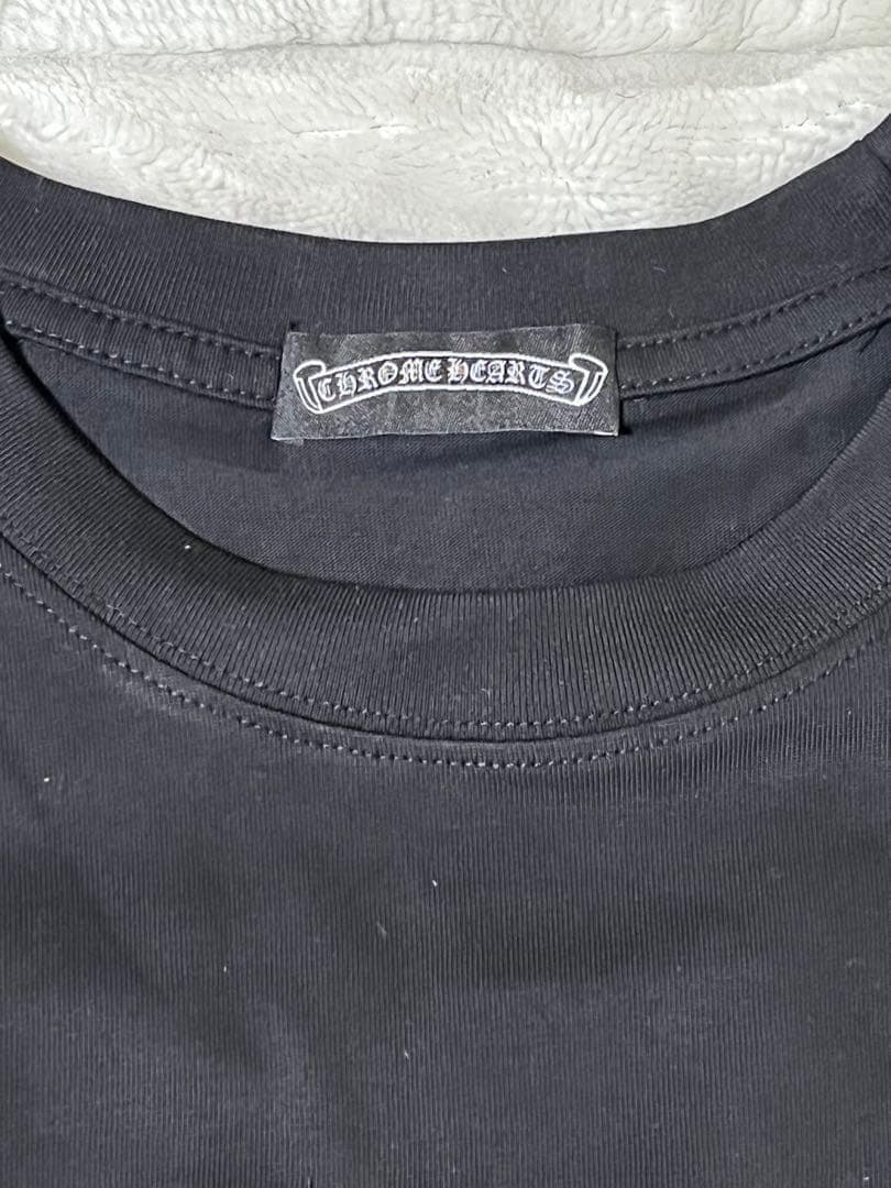 CHROME HEARTS ブラック長袖カットソー ピンク