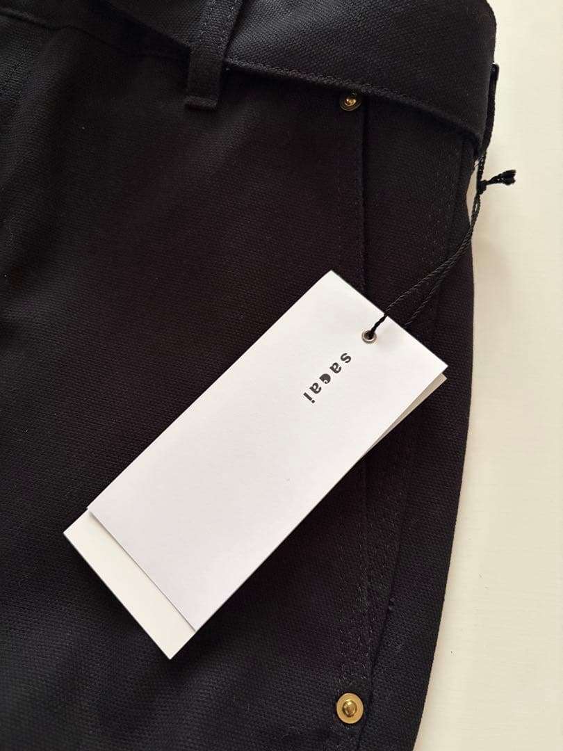 sacai × Carhartt WIP Canvas Pants 黒 0 新品