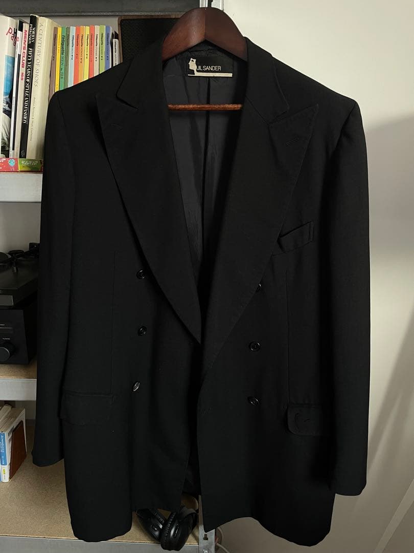 60s 70s 超希少 JIL SANDER ダブルジャケット　ブラック