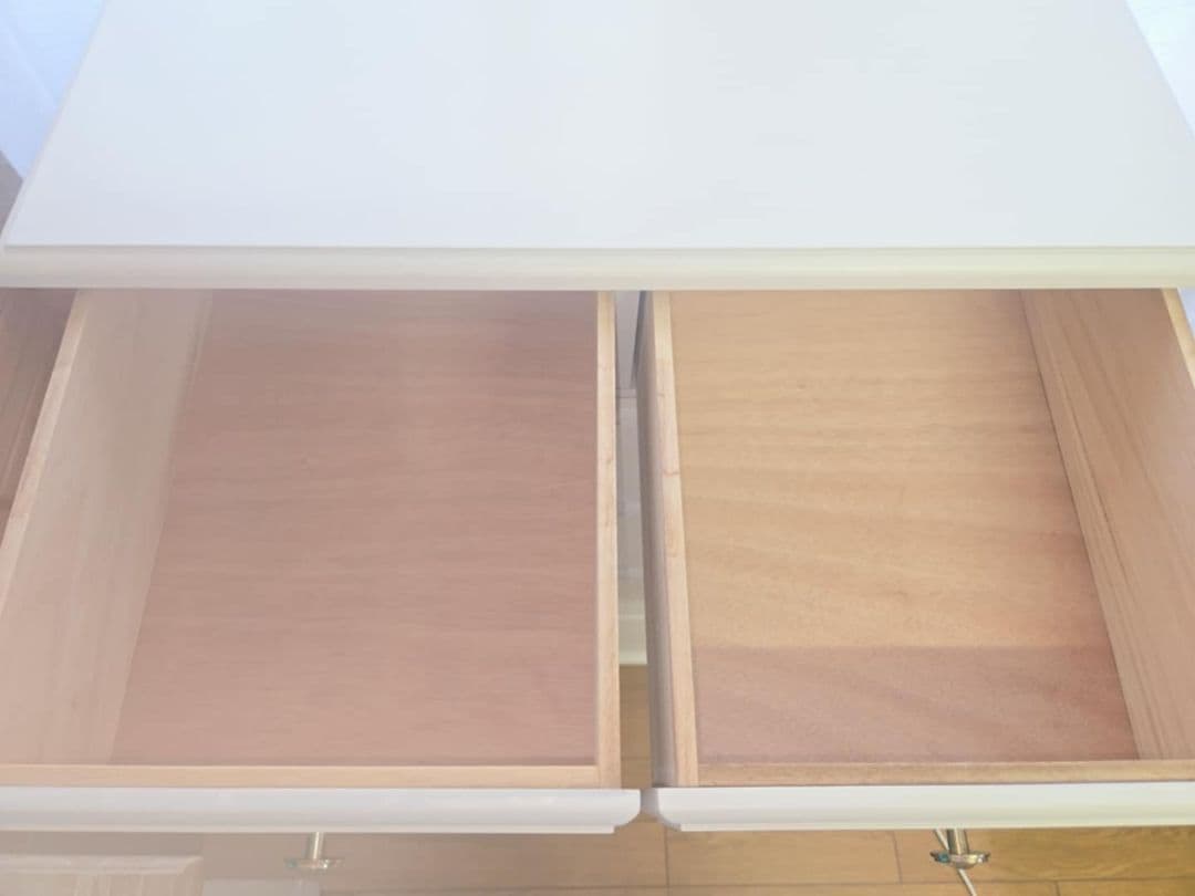 ホワイト 5段チェスト タンス 木製