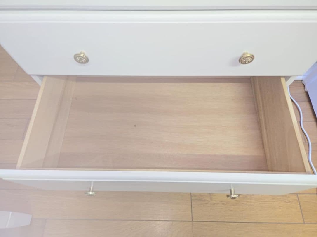 ホワイト 5段チェスト タンス 木製