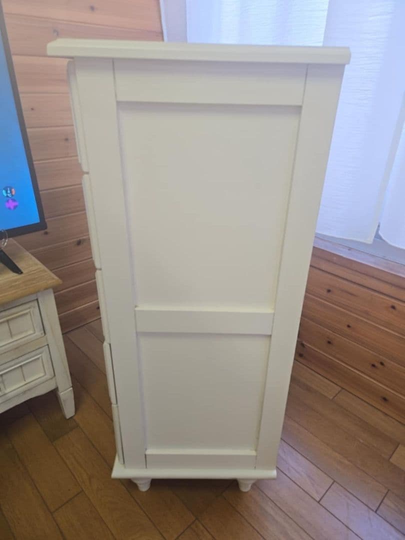 ホワイト 5段チェスト タンス 木製