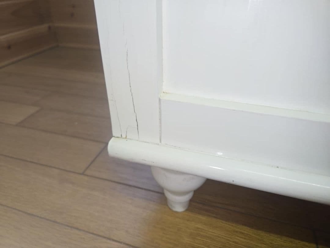 ホワイト 5段チェスト タンス 木製