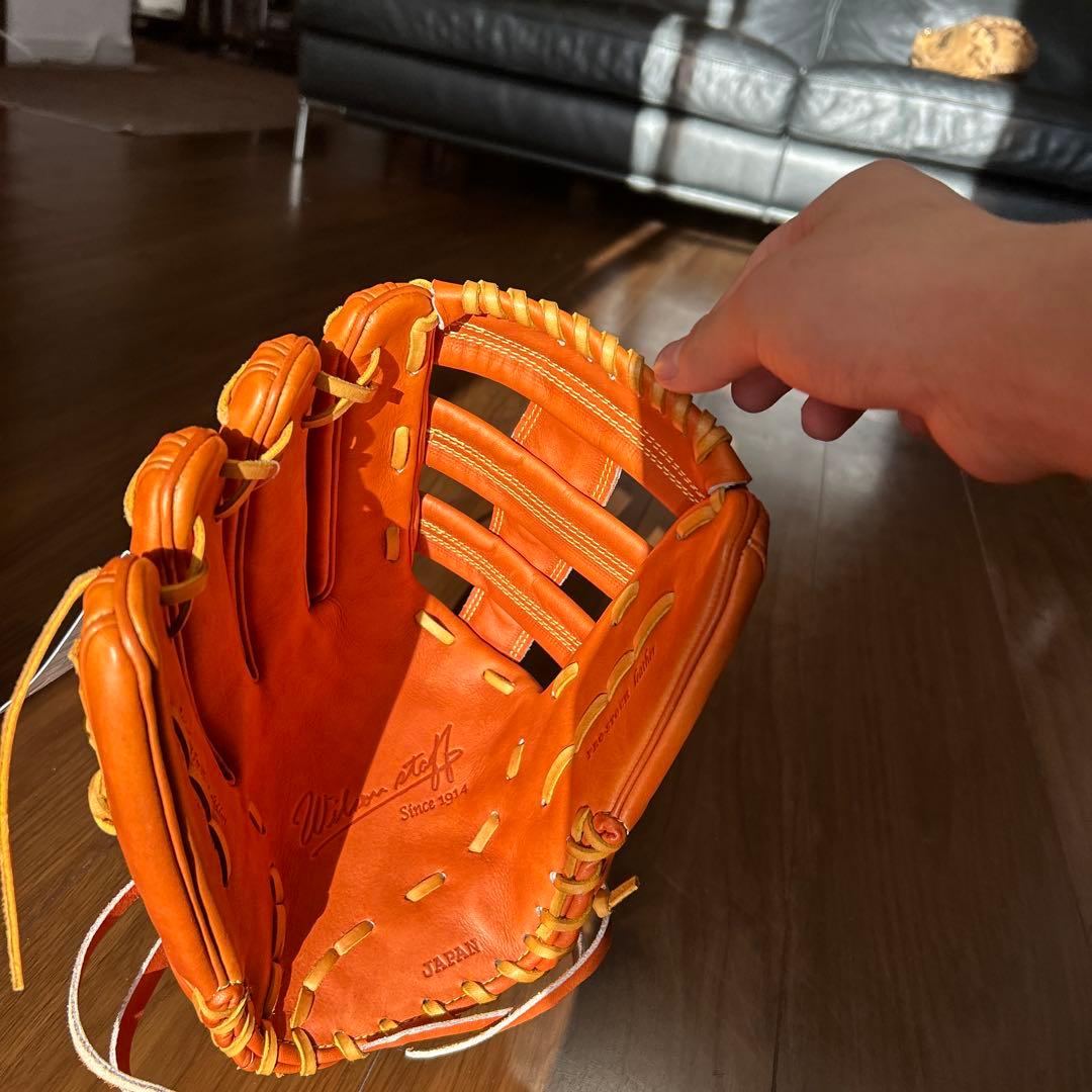 Wilson 硬式グローブ 外野　左 オレンジ 未使用