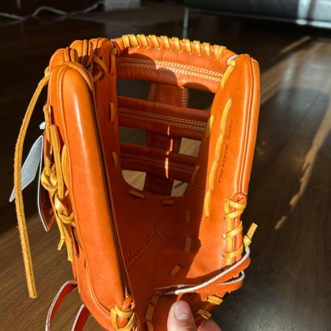 Wilson 硬式グローブ 外野　左 オレンジ 未使用