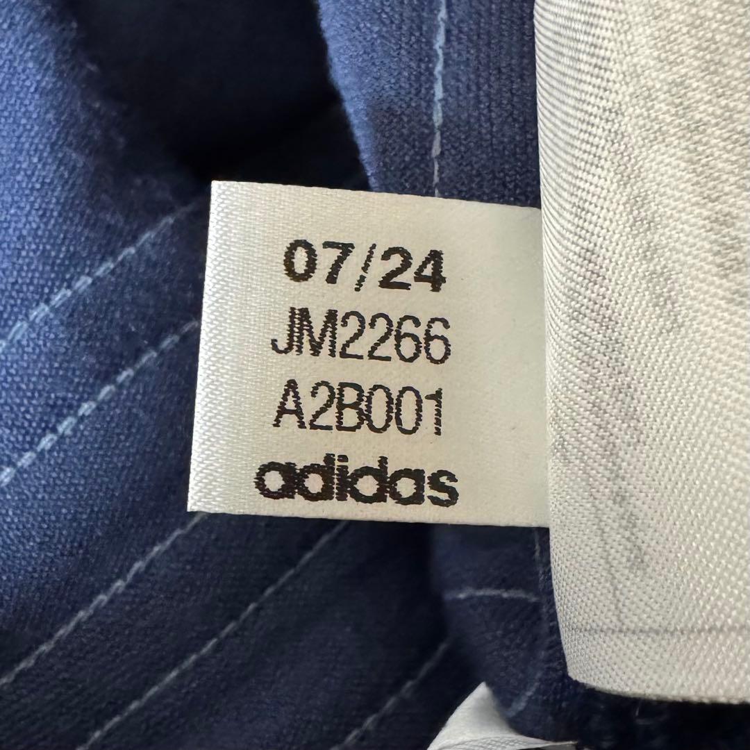 adidas ベロア　トラックパンツ　S アディダス　ネイビー