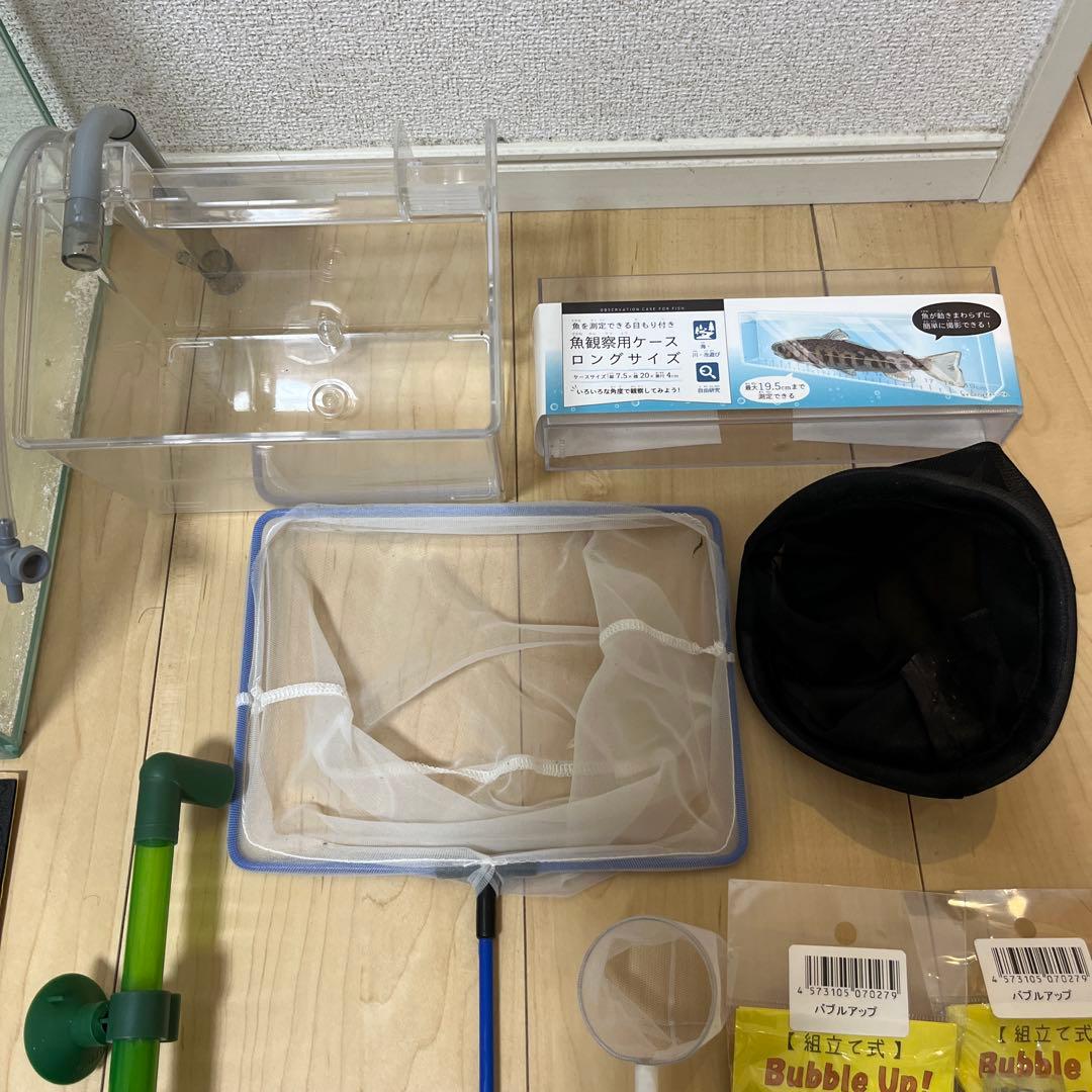 水槽セット ガラス製45cm水槽　ヒーター　ポンプ等　一式