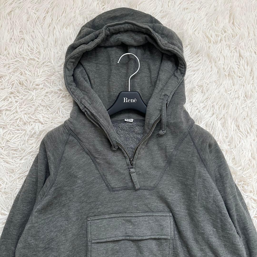 45R US裏毛の908アノラック フーディー パーカー カーキ L