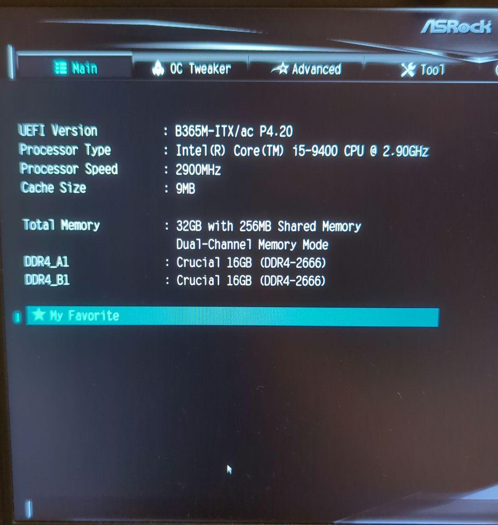 自作PC i5-9400/32GB/SSD500GB/HDD1TB/グラボ増設可