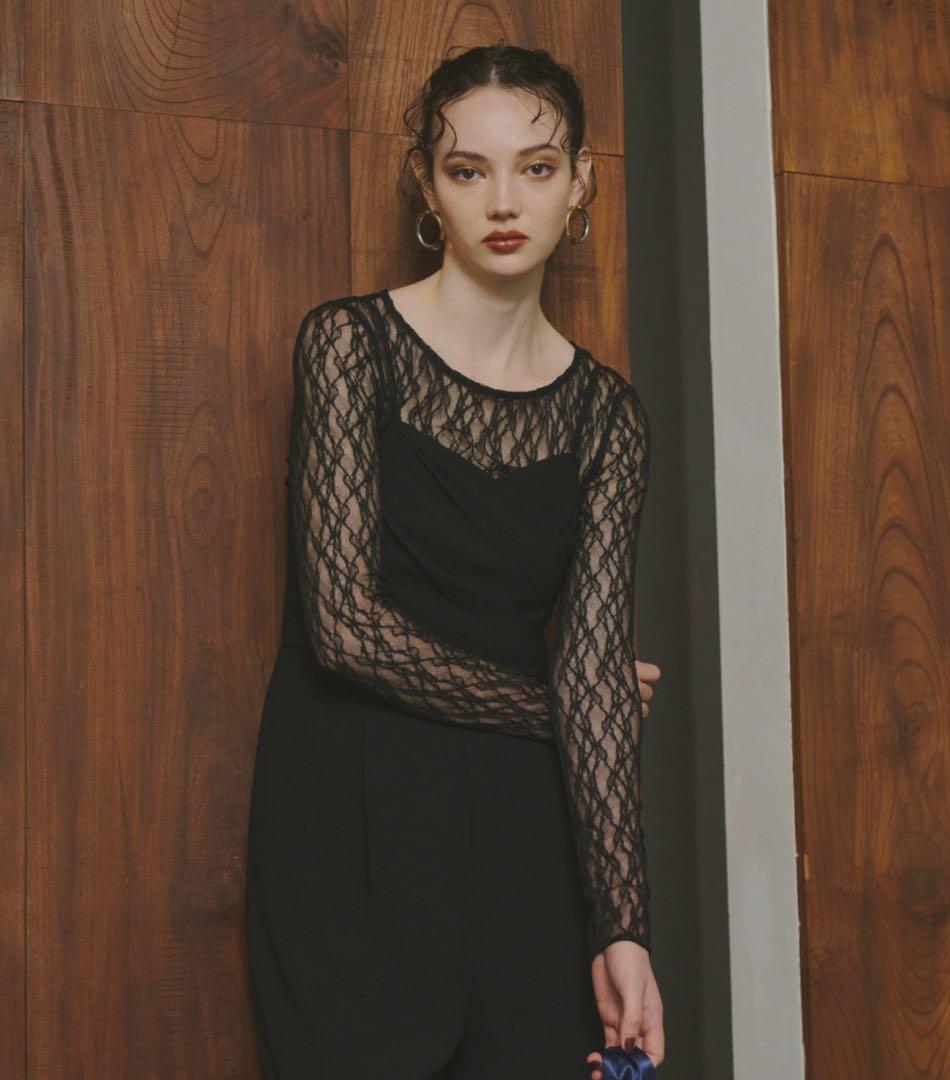 クロスオールインワンドレス / cross all in one dress 黒