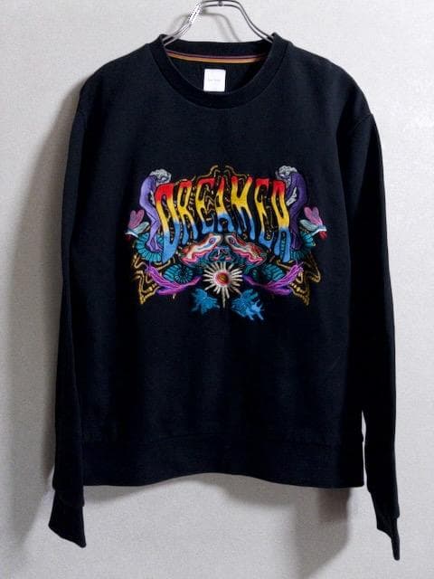 【Paul Smith】Dreamer 刺繍 スウェット 黒 L サイケデリック
