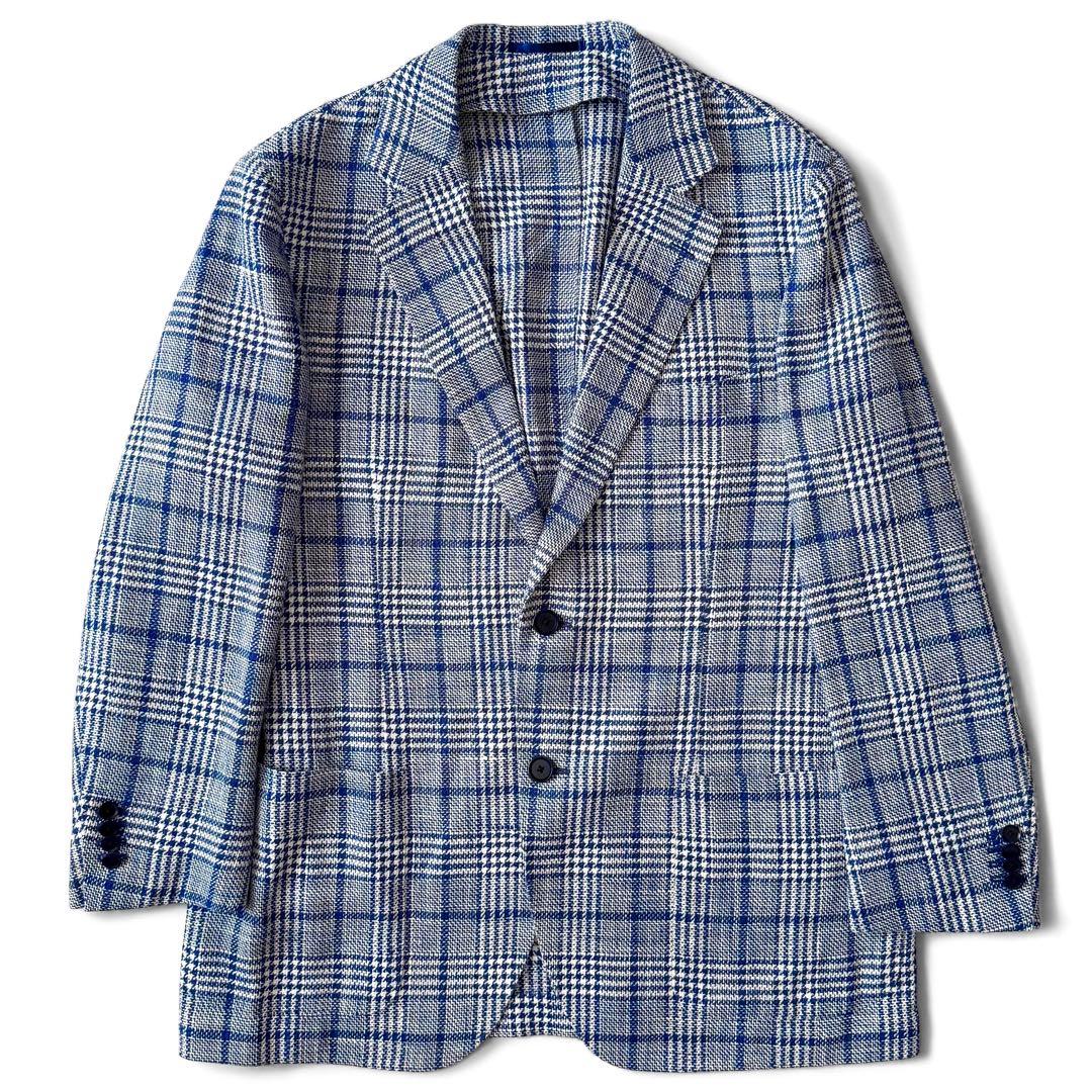 トゥモローランドピルグリム FERLA ジャケット グレンチェック ブルー XL