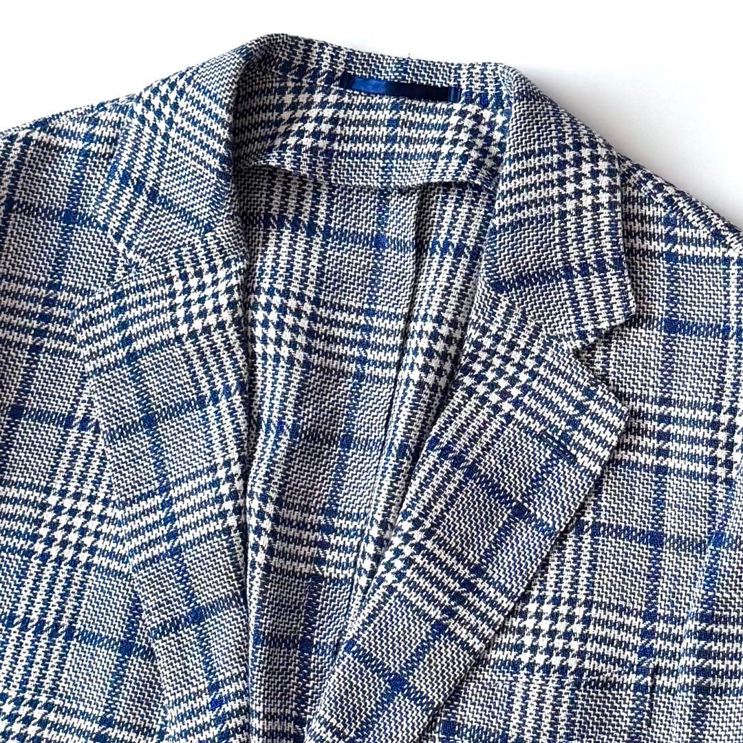 トゥモローランドピルグリム FERLA ジャケット グレンチェック ブルー XL