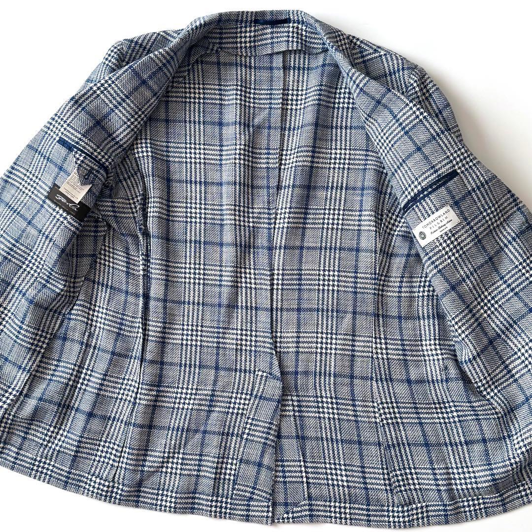 トゥモローランドピルグリム FERLA ジャケット グレンチェック ブルー XL