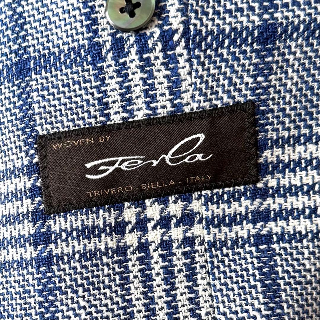 トゥモローランドピルグリム FERLA ジャケット グレンチェック ブルー XL