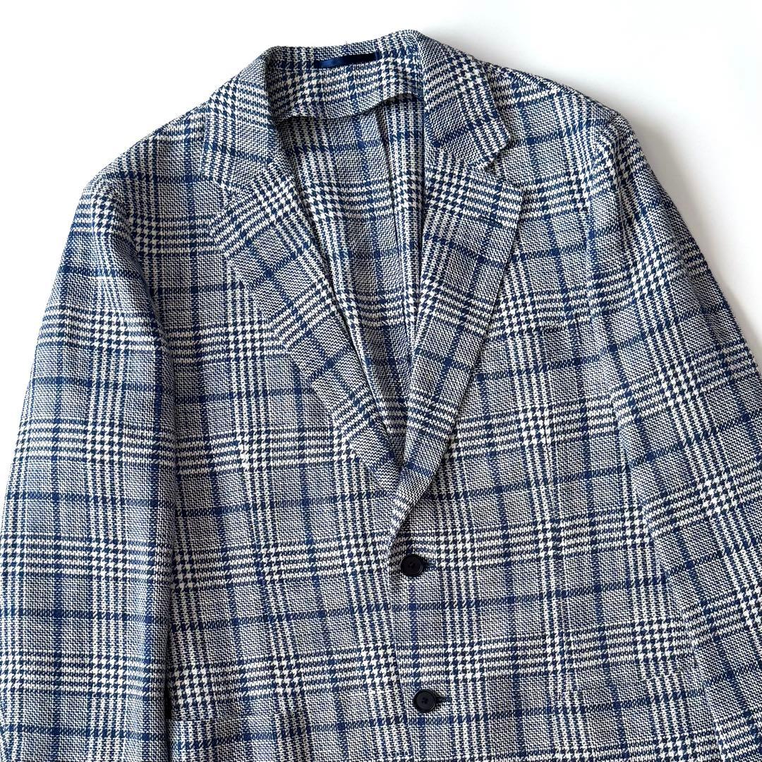 トゥモローランドピルグリム FERLA ジャケット グレンチェック ブルー XL