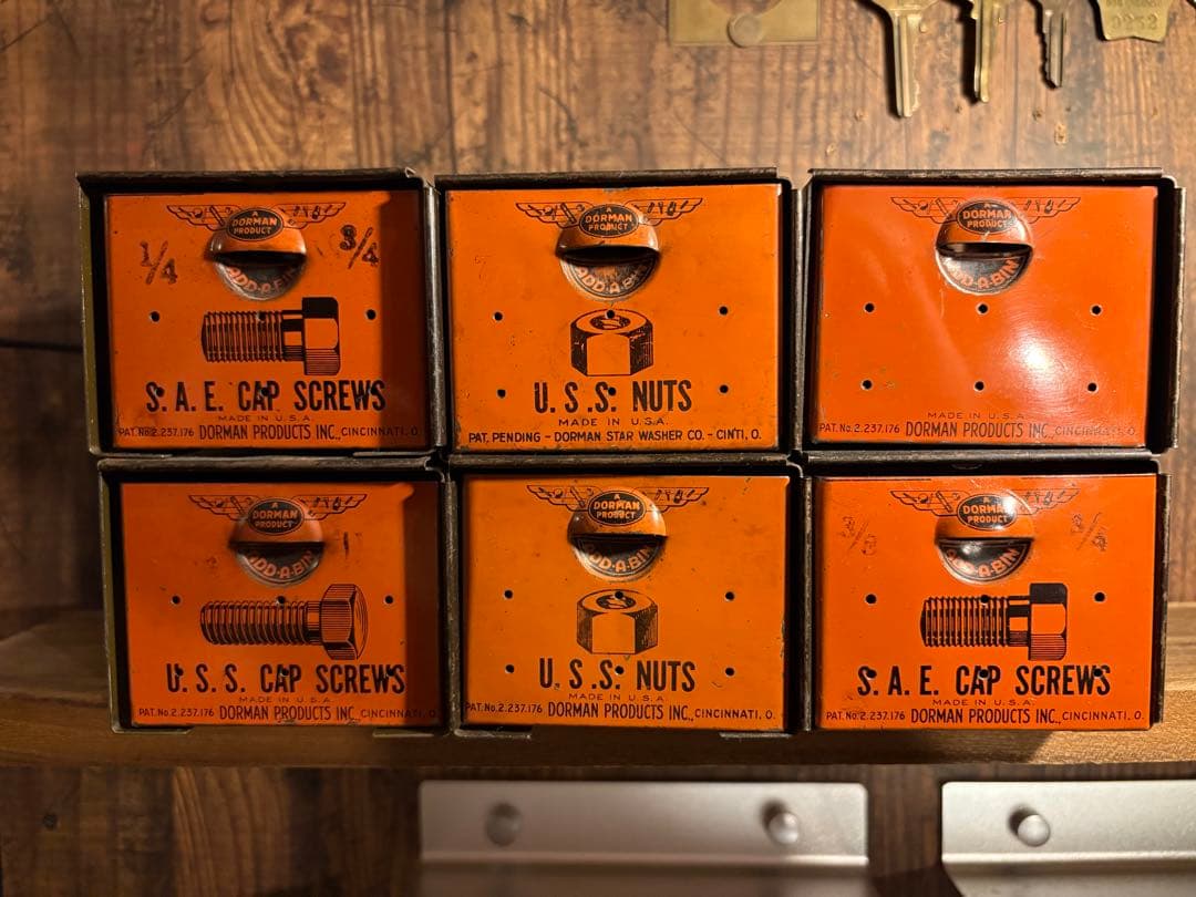 USAパーツキャビネット×6連結／1950s／DORMAN PRODUCTS