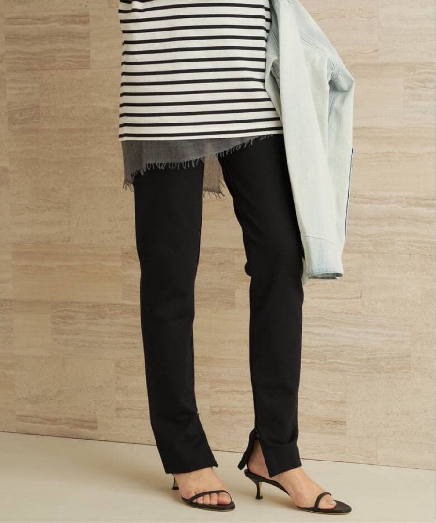 新品　プラージュ　裏起毛Zip Skinny パンツ　36